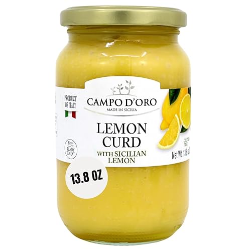 Cuajada de limón, 13.8 oz (390 g), hecha con limones sicilianos en Italia, natillas de limón cítrico hecho con limón fresco, huevos y mantequilla,