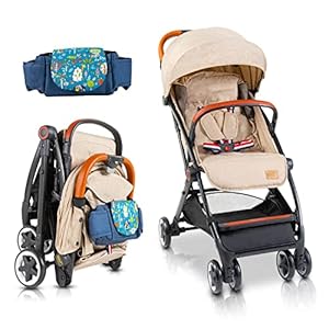 BABY K Lightweight Travel Stroller – Includes Travel Storage Pouch – A Collapsible Airplane Stroller with Adjustable…