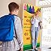 HunnmingRe Composition Notebook Crayon Classroom Decor First Day of School Door Cover Welcome Crayon Banner Composition Notebook Wall Door Decor Porch Sign for Classroom