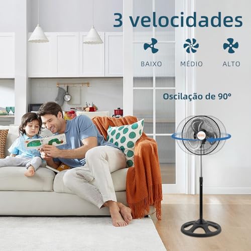 BEMMY Ventilador de Coluna 3 em 1, 28cm 127V 3 velocidades Ventilador Pequeno,Ventiladores com Pedes
