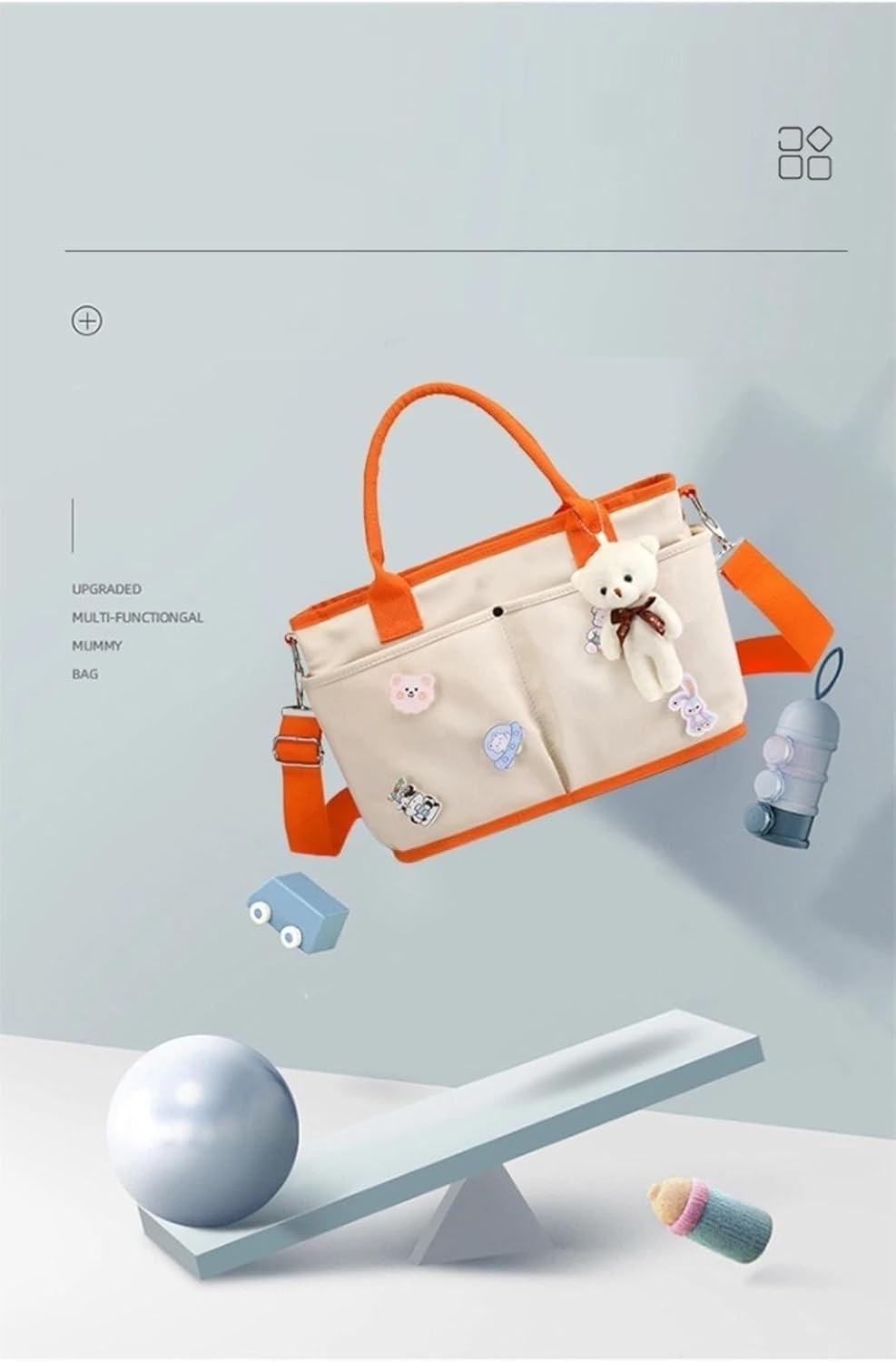 Multi functional nylon canvas handbag