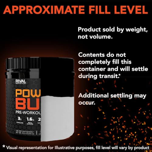 Image of RIVAL NUTRITION Powder Burn Pre-Workout Energy Powder for Men and Women I 3g L-Citrulline, 1.6g Beta-Alanine, 625mg Electrolytes, 200mg Natural Caffeine Per Serving I 30 Servings (Knockout Punch)