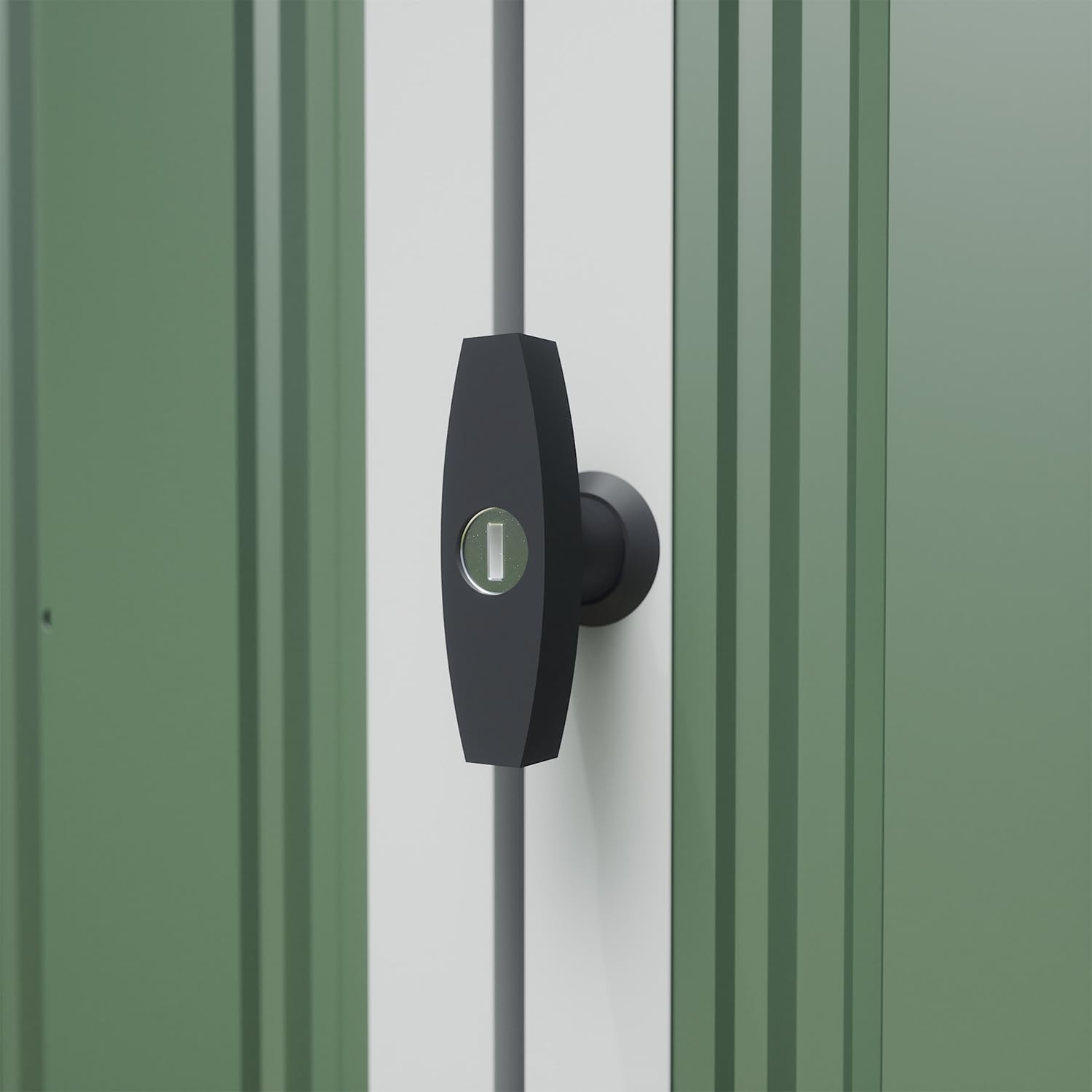 Casetta da Giardino in Acciaio Zincato 2,77x1,93xh1,96 cm, 5,35mq, Porta a Battente (Verde)