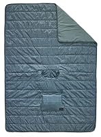 Therm-a-Rest Honcho Poncho tragbare Kapuzendecke, Blauer gewebter Druck – Ansicht 4