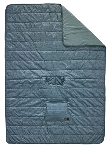 Image of Therm-a-Rest Honcho Poncho Wearable Hoodie Blanket, Blue Woven Print One Size