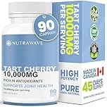 Nutrawave PURE POTENT 10x EXTRACT TART CHERRY capsules 10,000mg per serving, Tart Cherry Supplement, Ideal for Women and Men, Non-GMO, Vegan, Gluten Free. 90 Capsules.