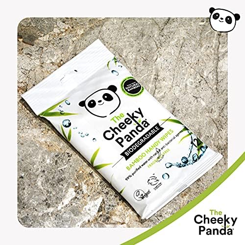 The Cheeky Panda Handy Wipes, Single Pack, White, Unscented, 12 Count (Pack of 1)