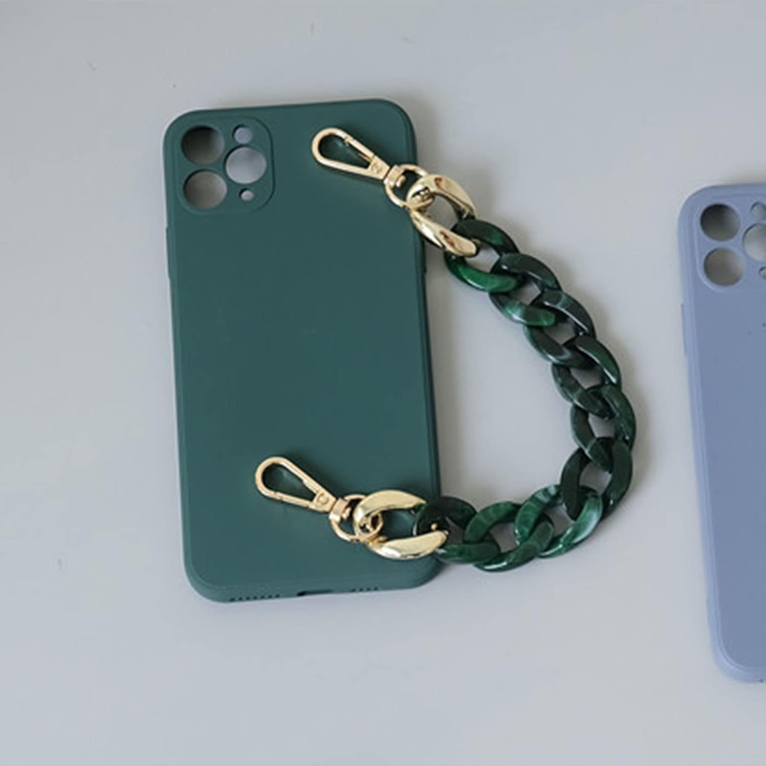 Bag Handle Chain Acrylic Resin Handbag Strap Shoulder Purse Replacement 28cm, Beige - Image 2