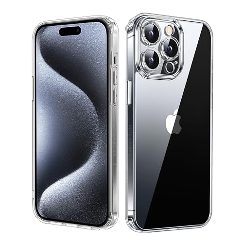 Innovate-Assist Compatible with iPhone 15 Pro Max Case Clear Upgraded [Full Camera Protection] [Military Drop Protection] Not Yellowing Shockproof Cover Phone Case 6.7 Clear