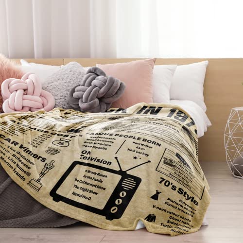 50Th Birthday Gifts For Women Men Blanket,50Th Birthday Decorations Women Men,50 Birthday Gifts For Women,50Th Birthday Gift Ideas,50 Year Old Gifts For Women,Vintage Back In 1973,Throw Blanket60 X50 #TOP2