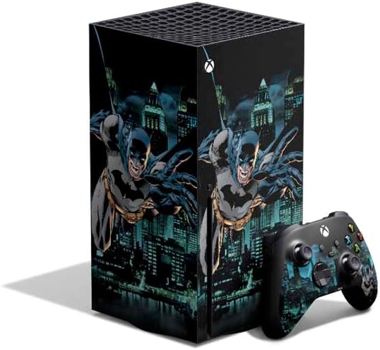 Skinit Decal Gaming Skin Compatible with Xbox Series X Bundle - Officially Licensed DC Comics Batman Black Mirror Cover #1 Design