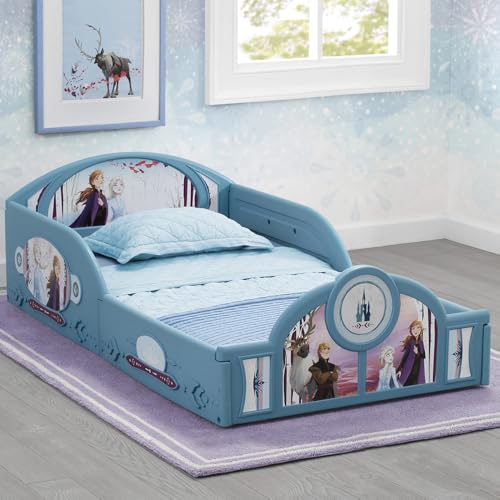 Image of Delta Children Toddler Bed Frozen Ii Plastic Sleep and Play with Guardrails