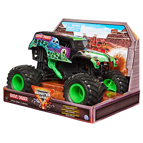 Monster Jam, Official Grave Digger Monster Truck, Collector Die-Cast Vehicle, 1:24 Scale, Kids Toys For Boys Ages 3 And Up #TOP6