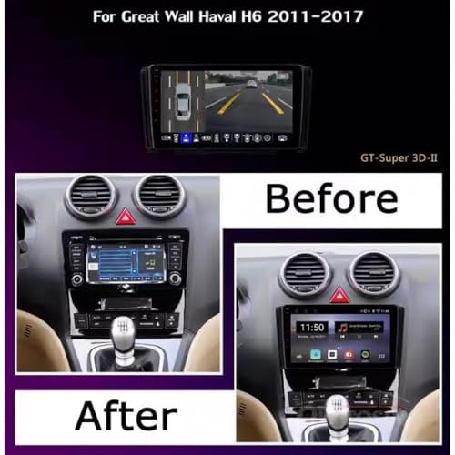 Pantalla táctil de coche con Android Auto para Haval H6 autoradio multimedia 2 DIN 4 núcleos 2