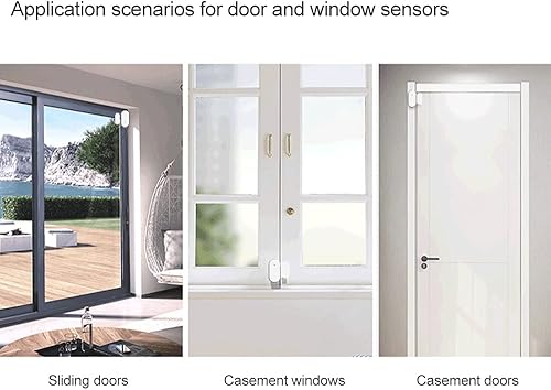 Miniatura 2 de QIACHIP ZigBee - Sensor inalámbrico para ventana de puerta, alarma antirrobo para seguridad del hogar, compatible con AlexaGoogle Home, requiere