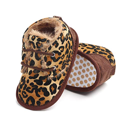 CENCIRILY Infant Baby Girls Boys Booties Fur Lining Rubber Sole Anti-Slip Newborn Prewalker Boots Warm Winter Snow Shoes