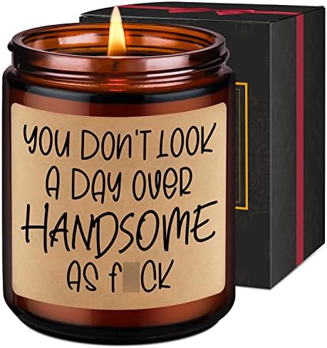 LEADO Scented Candles, Happy Birthday Presents Men, Bday Gifts, Thoughtful Birthday Gifts for Men, Husband, Boyfriend - Funny Fathers Day, Birthday Gifts for Husband, Boyfriend, Fiance, Couple, Guy