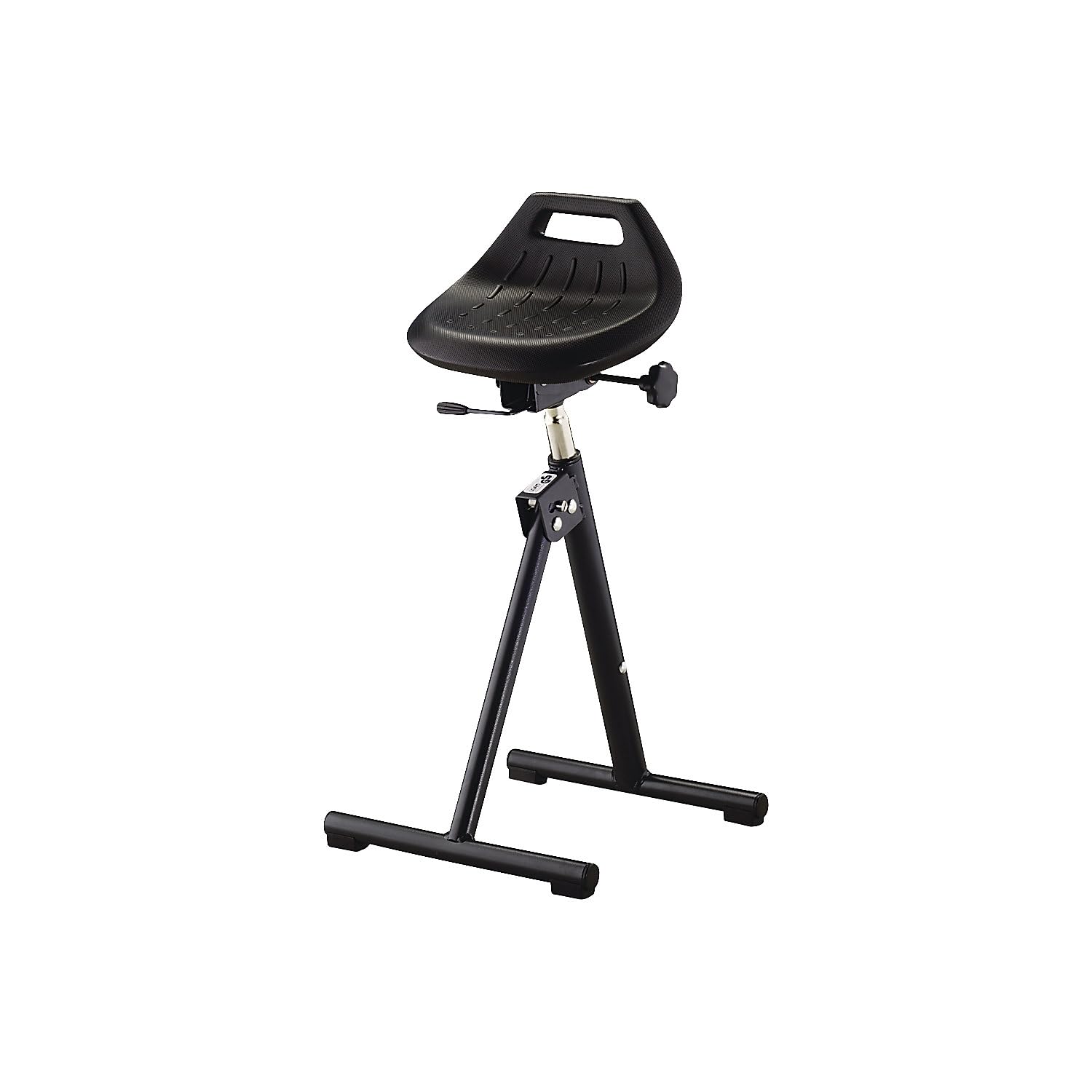 bimos Assis-debout industriel - avec piétement pliable - assise à inclinaison réglable - appuie-fesses assis-debout chaise d'atelier chaises d'atelier tabouret Assis-debout Chaise d'atelier Chaises d'atelier Tabouret Tabourets