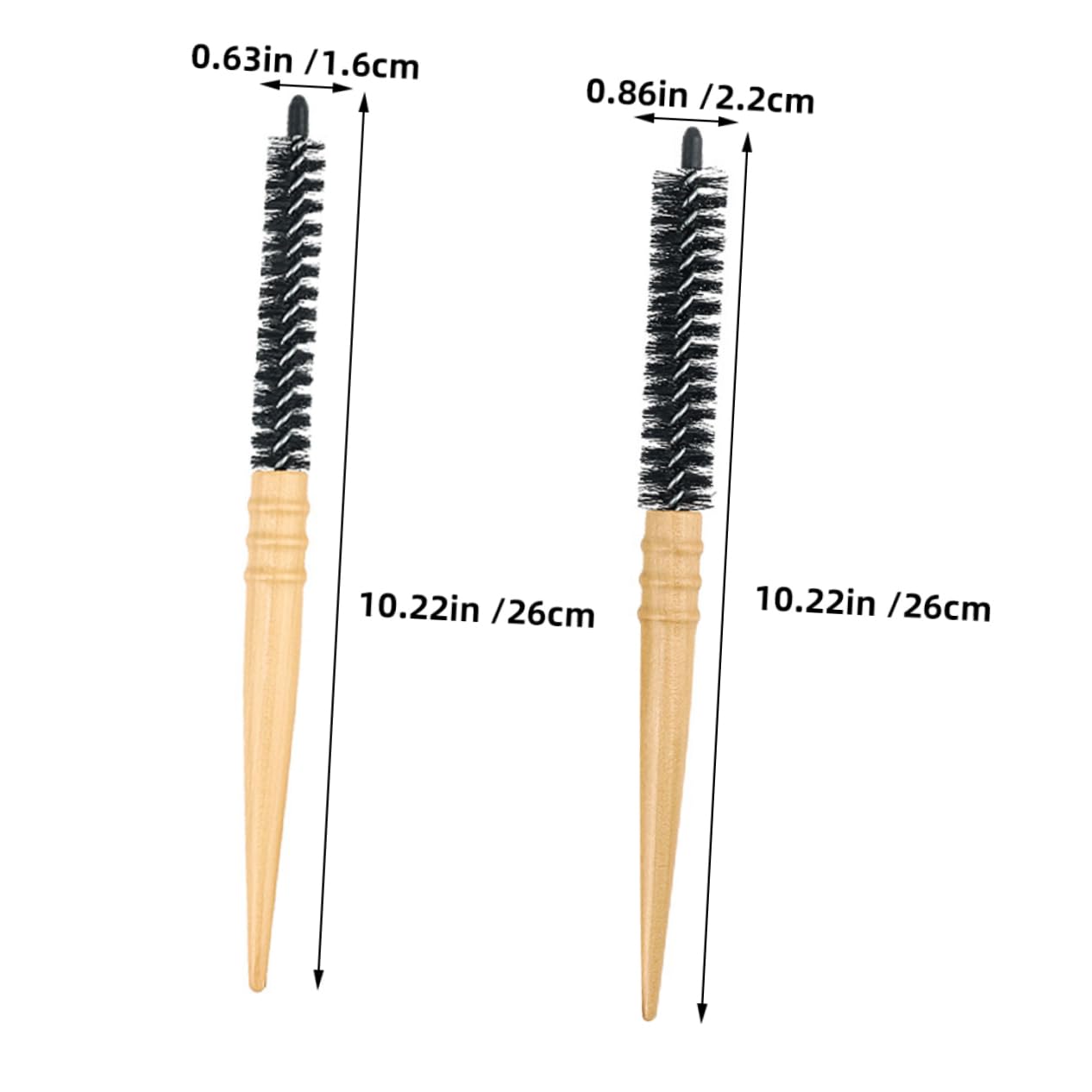 FOMIYES 10 Piezas Peine de madera esponjosa cepillo de madera Peine redondo de cepillo de pelo cepillo para cabello rizado cepillo para el cabello rodillo cepillo para secar