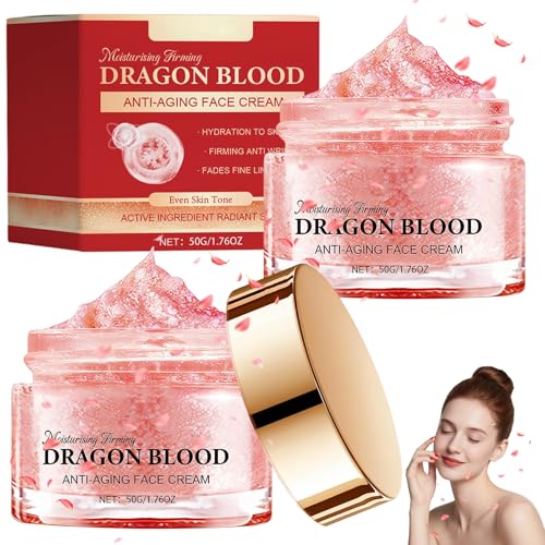 2PCS Dragon Blood Retinol Cream Dragons Blood Easy Cream Firming Anti Wrinkle Cream for Women Skincare Moisturizer Nourishing Rejuvenating Cream for All Skin Types