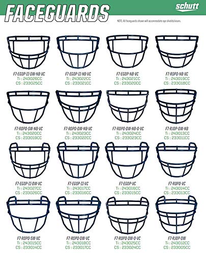 Schutt Sports F7-F5 Varsity Facemask for F7 Football Helmets, Black, ROPO-NB-VC - image 2