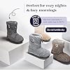 Bedroom Athletics Mens Gosling Snow Tipped Sherpa Slipper Boot Soft Warm fluffy Zip Memory Foam Indoor Outdoor Machine Washable non slip Ankle Boot house Slippers - Black UK 13/14 #4