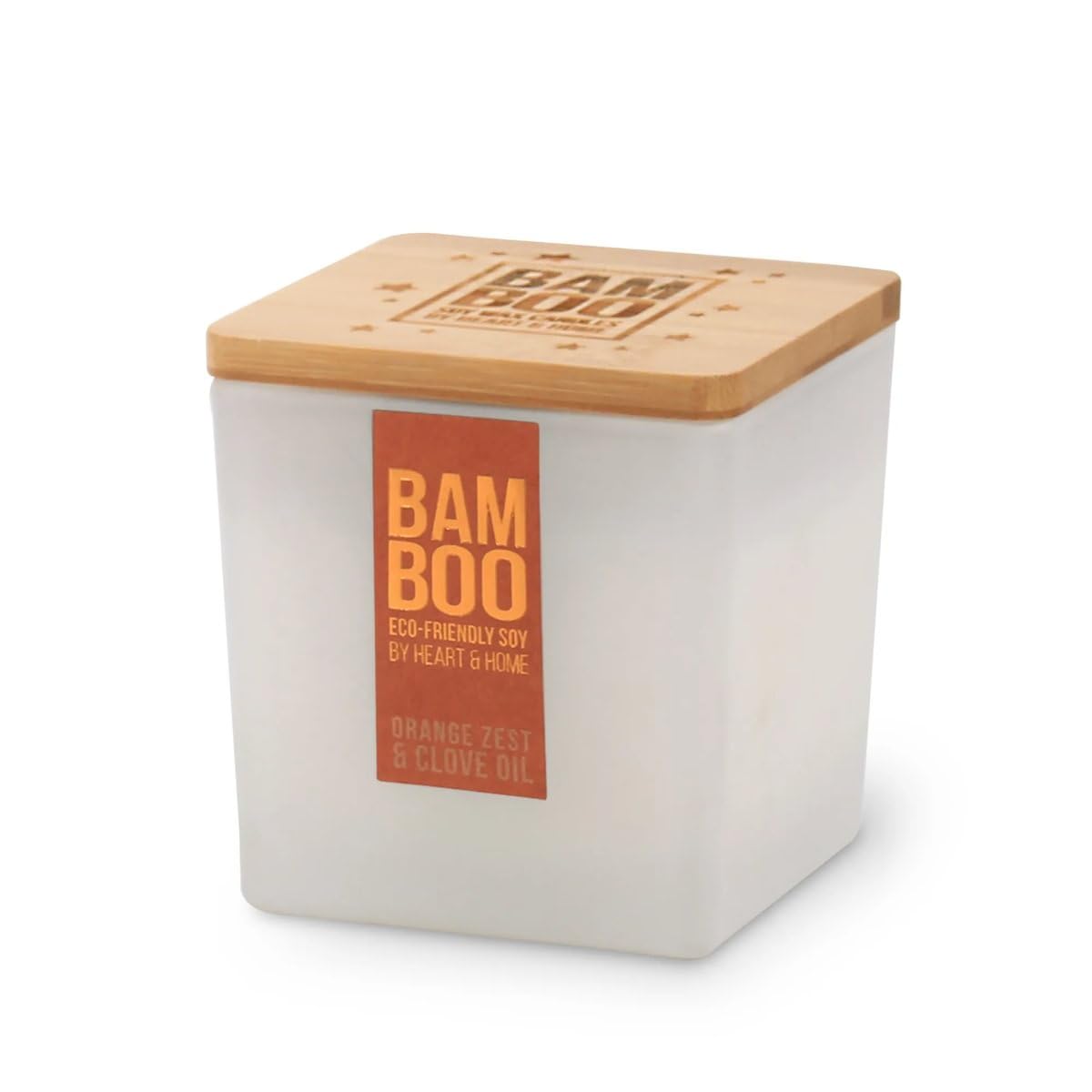 Bamboo Small Candle (Orange Zest and Clove Oil)