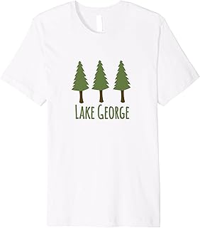 Lake George Camping Rustic Trees Woods Forest Campground Premium T-Shirt
