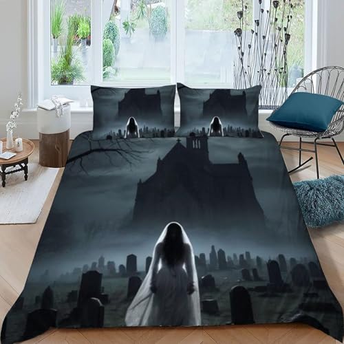 Housse de couette avec fermeture éclair pratique en microfibre douce 3D