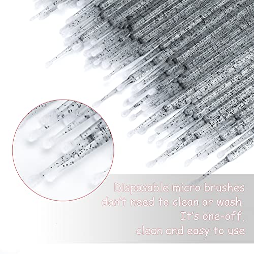 G2PLUS 400PCS Micro Applicators, Crystal Black Eyelash Extension Applicators for Eyelashes Extensions Crafting - Image 4