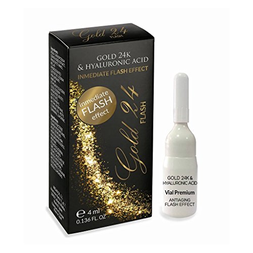 Caja 12 Ampollas Flash ORO de Perú + Ácido HYALURÓNICO