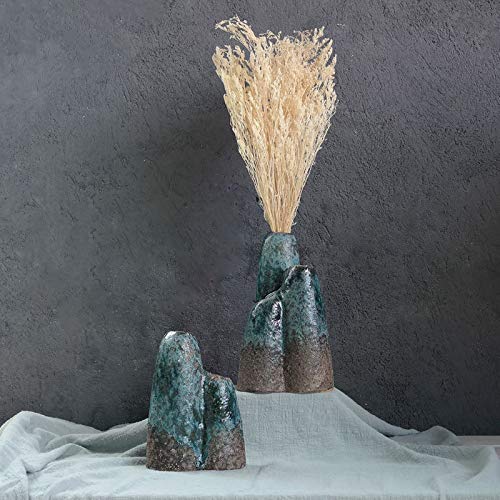 Keramische Vaas Thuiskantoor Woonkamer Tv-kast Entree Aanrecht Vaas Gedroogde Bloemen Simulatie Bloem Decoratieve Vaas 24.7x16.8cm, 20x14.5cm, 2 Stuks - Afbeelding 3