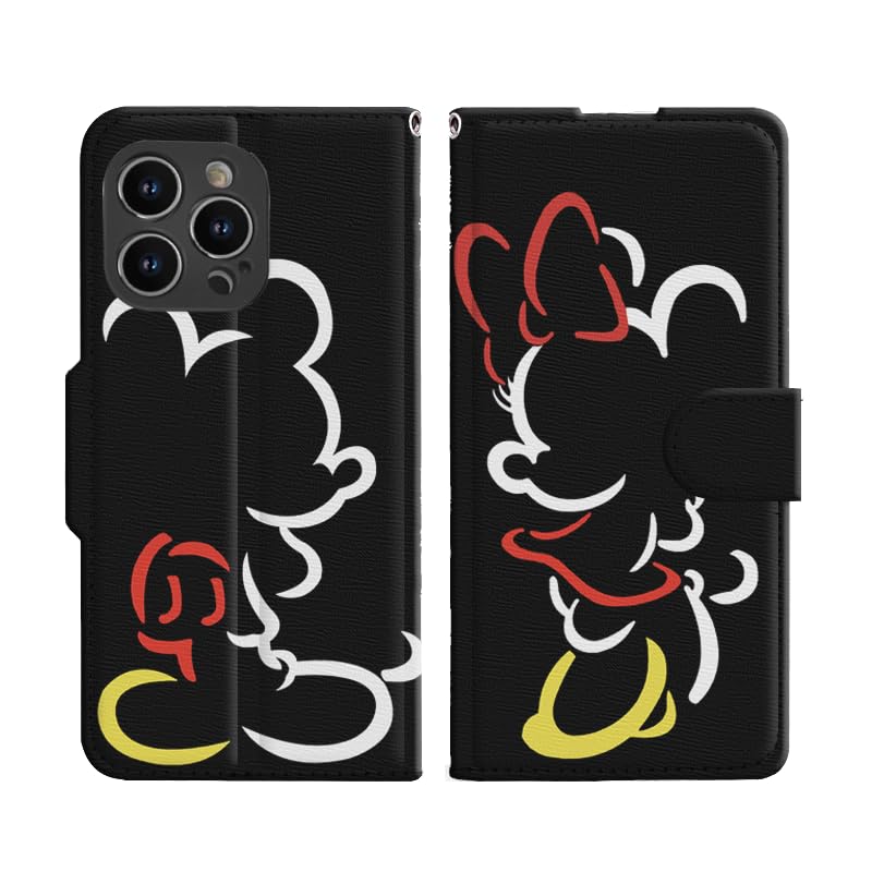 ミッキー&ミニー☆マルチ手帳型スマホキャンバスカバー：75×148×12mm以内 ディズニー マルチペンケース ミニー N1713 | 2026年版手帳
