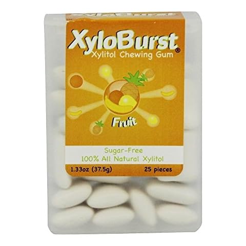 Xyloburst Xylitol Gum Flip-Top Jar, Fruit, 25 Count Cover