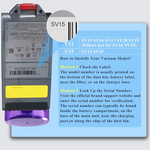 Professional 8500mAh V11 Battery Replacement for Dyson V11 Click in Battery SV15 SV16 SV17 SV22 SV28 SV29 SV47 970938-01 970425-01 (Not for Screw-in Models)