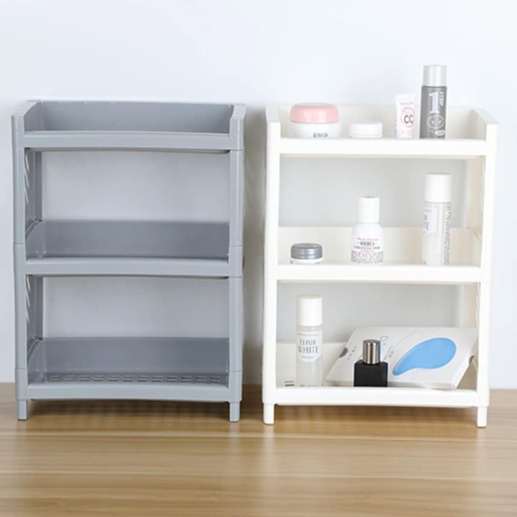 3 Hollow Out Plastic Shelf Foldable Desktop Storage Rack Countertop Cosmetic Holder Storage Tray Bathroom Kitchen Tabletop Organizer Countertop Organizer Shelf Kitchen, Green