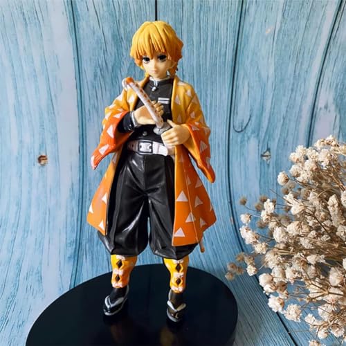 Image of Demon Zenitsu Slayer Action Figure 16 cm Collectible for Office Desk & Study Table, Car Dashboard, Decoration and Cake Topper Toys for Fans - Zenistu 16Cm