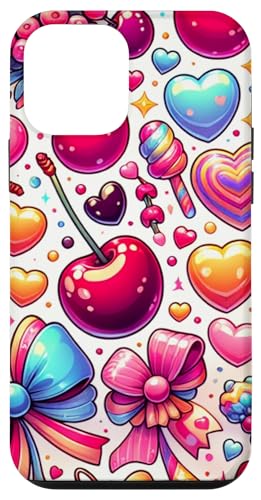 Custodia per iPhone 12 mini Archi Cuori Ciliegie Candy San Valentino Carino Coquette