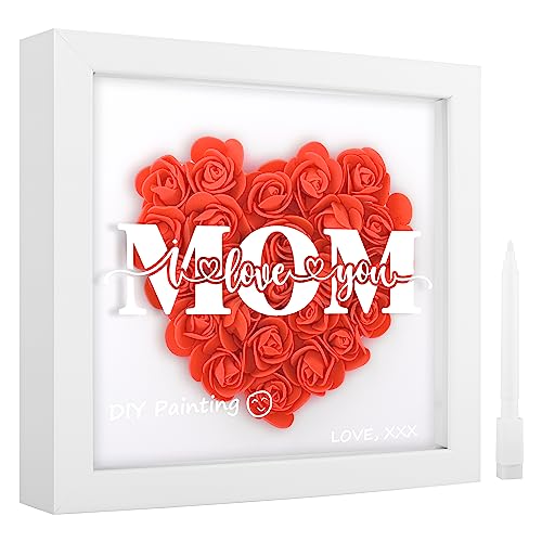 Moyel Gifts For Mom Personalized Preserved Flower Picture Frames Mom Gifts From Daughter Son Mothers Day Christmas Birthday Gifts For Mom Who Has Everything Rose Present For Mother From Kids #TOP6