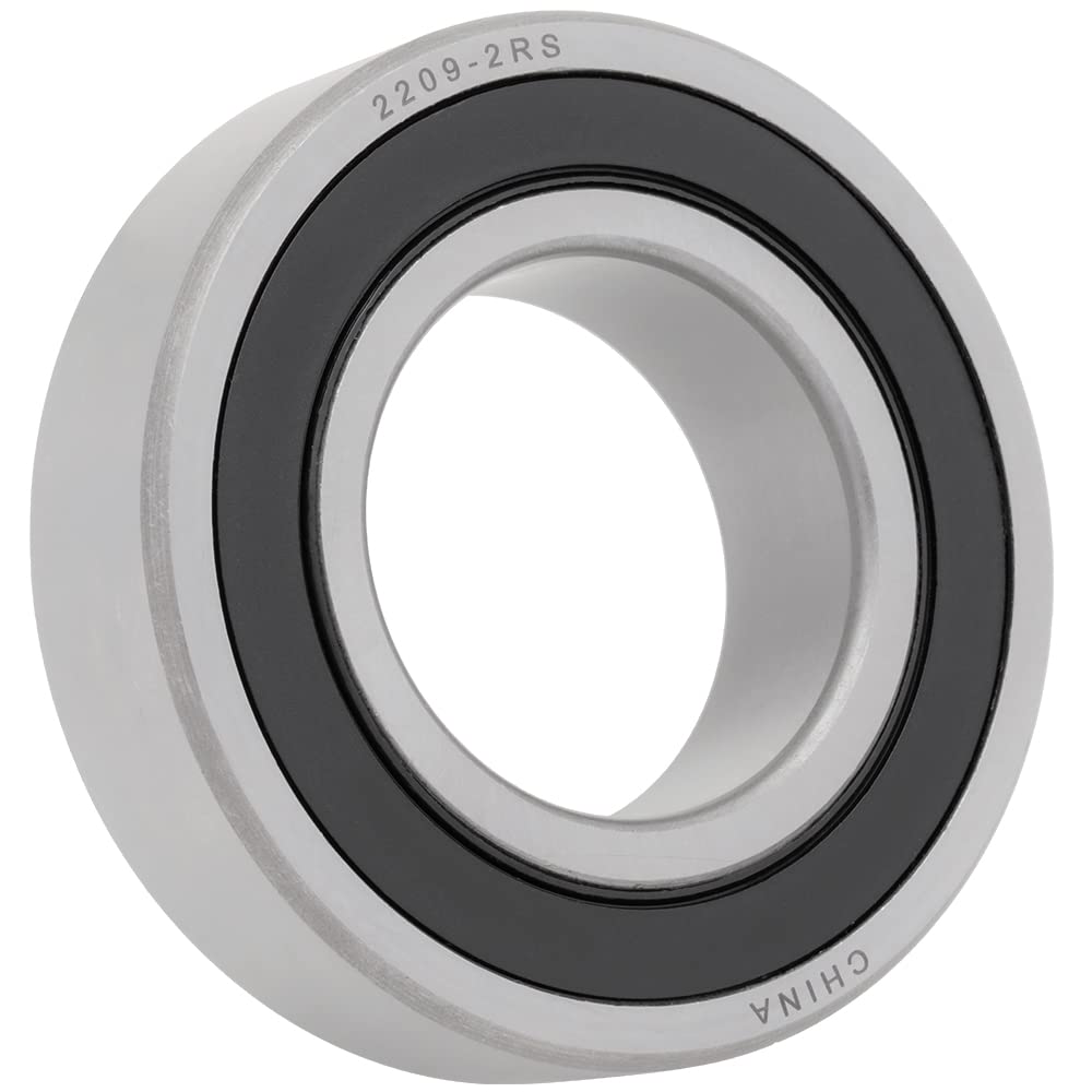[2-Pack] 2209-2RS - Deep Groove Radial Ball Bearing 1.772 in x 3.346 in x 0.906 in (ID x OD x W) | 45 mm x 85 mm x 23 mm (ID x OD x W) with Double Rubber Seal
