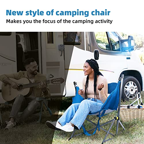 Deerfamy Hammock Chair, Camping Swinging Chair Breathable With Folding Stand, Portable Rocking Chair Hold Up To 350 Lbs, Oversize Swing Chair For Outside, Car Camp, Lawn, Backyard, Outdoor #TOP4
