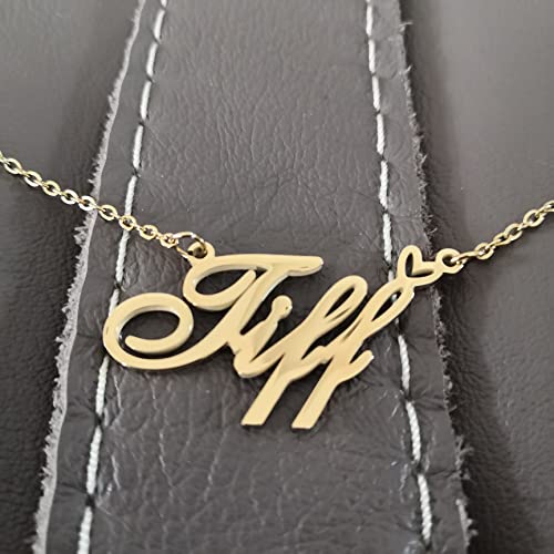 RONKAHSHOW Custom Pendant Name Necklace Customized Personalized with Heart Necklace Best Gift for Women New Year Birthday Mother’s day Christmas wedding Party3
