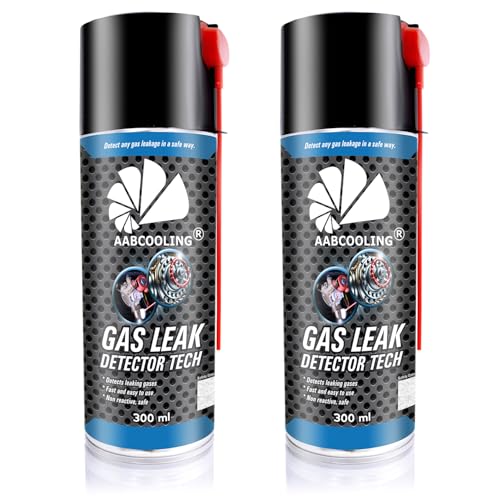 2x AABCOOLING Detektor Nieszczelności 300ml Tester Szczelności - Spray do Wykrywania Wycieków Powietrza w Układach Pneumatycznych - Szybka Diagnoza Nieszczelności Węży, Złączek, Reduktorów, Narzędzi