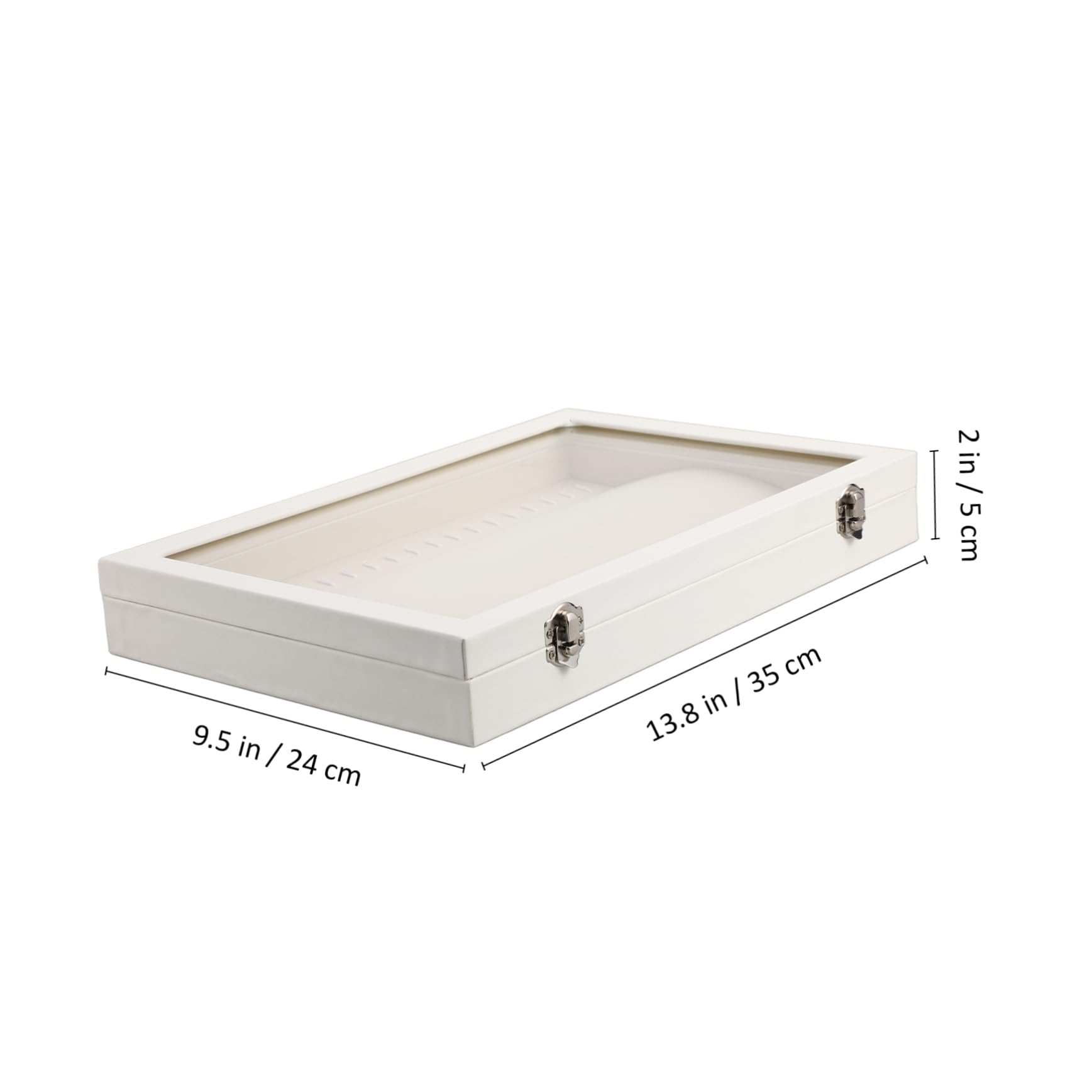 BESTYASH Caja Organizadora de Collares Tapa Transparente para Almacenamiento Seguro de Madera y Cerradura, Gran Capacidad en Tocador o Closet