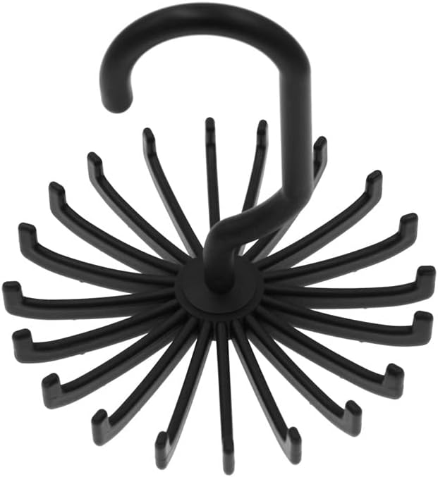 Tie Hanger Portable Tie Rack Closets Rotating Hook Holder Belt Clothes Tie Rack Storage Home Supply Multifunction (Color : OneColor, Size : 11 * 11cm) (D 11 * 11cm)