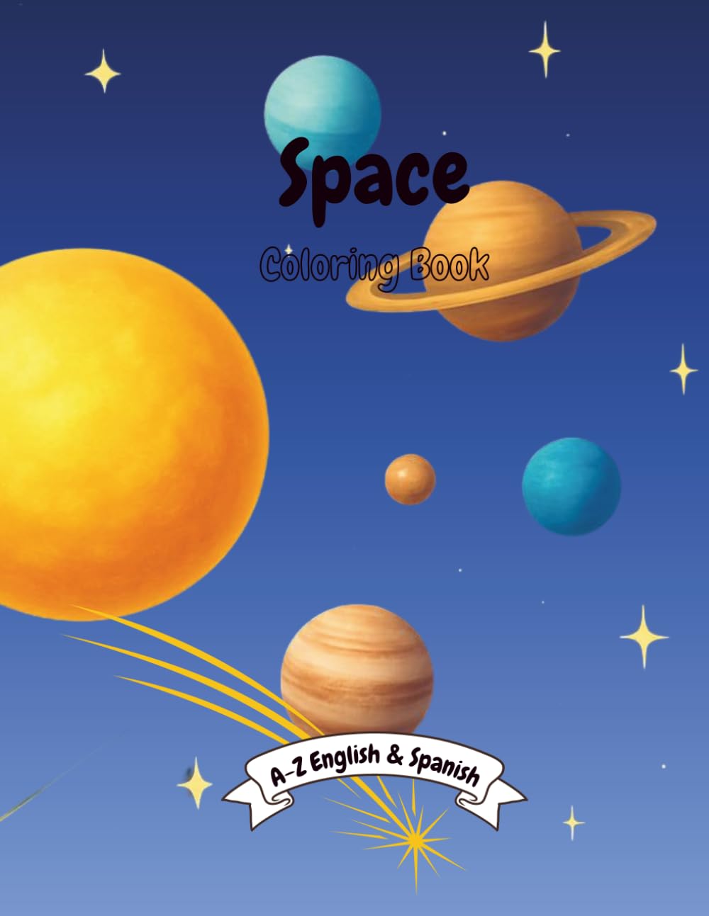 Space - English & Spanish Coloring Book (Daisy Luna A–Z Coloring Series)
