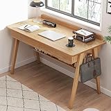 Schreibtisch aus Massivholz, Mid-Century Modern Schreibtisch, Home-Office-Schreibtisch mit...