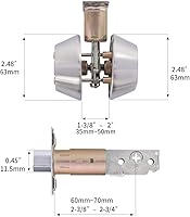 Vista 5 de Double keyed Deadbolt Lock - Keyed on Both Sides, 2-Way Adjustable Cylinder Deadbolt (Privacy/Passage), Satin Stainless Steel