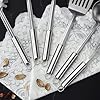Gymdin 6-Piece Kitchen Cooking Utensils Set, Stainless Steel Kitchen Utensils with Suspendable Handle, Spatula, Slotted Turner, Soup Ladle, Slotted Spoon, Whisk, Pasta Server, Dishwasher Safe #5