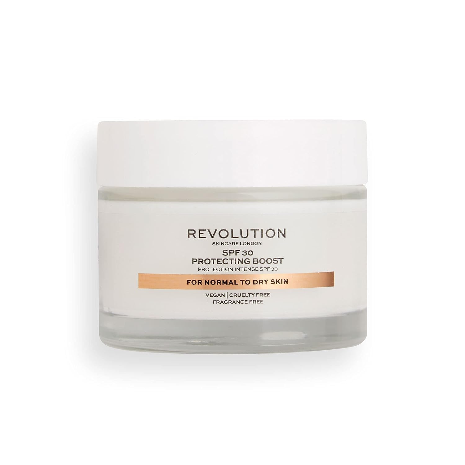 Revolution Skincare Moisture Cream SPF30, Moisturizer With SPF, For Normal to Dry Skin, Vegan & Cruelty-Free, 1.69fl.oz/50ml